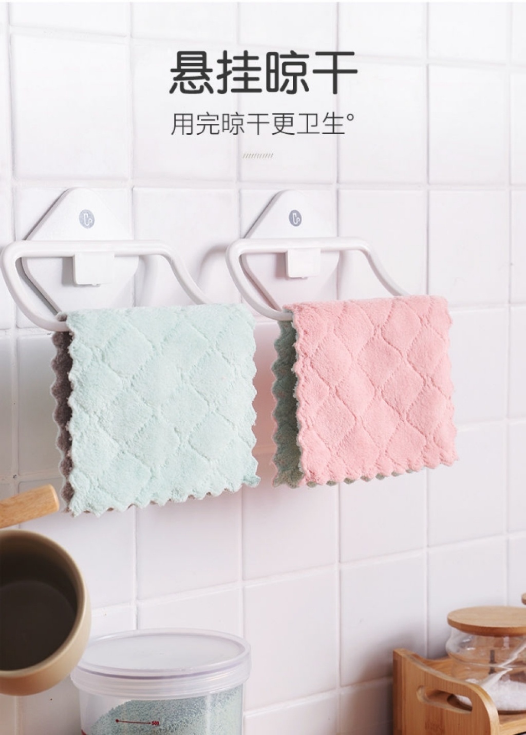 The Kitchen dishcloth absorbent table towel thickened and coated with cleaning towel household dishcloth