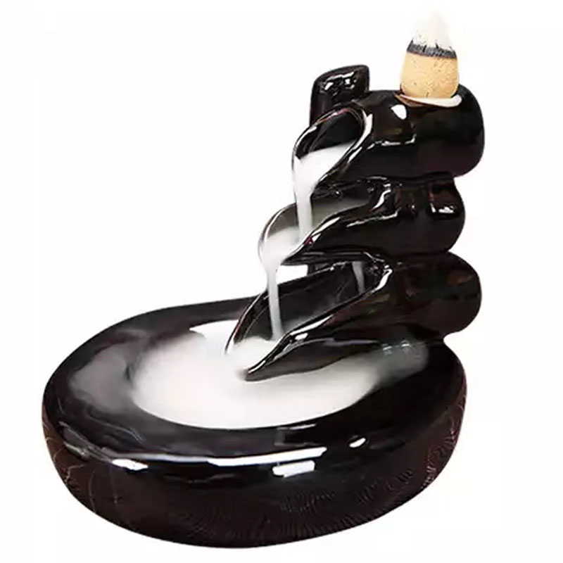 Ceramic Backflow Incense Burner Ceramic Censer Home Decor Decoration Aromatherapy Smoke Backflow Stick Incense Censer
