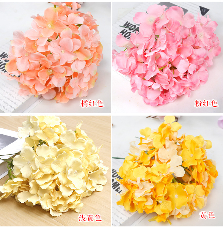 Factory Wholesale Artificial Flower Wedding Hydrangea Fake Bouquet Silk Flower Road Lead Flower Home Decor Floriculture Flower Arrangement Factory Wholesale Artificial Flower Wedding Hydrangea Fake Bouquet Silk Flower Road Lead Flower Home Decor Floriculture Flower Arrangement