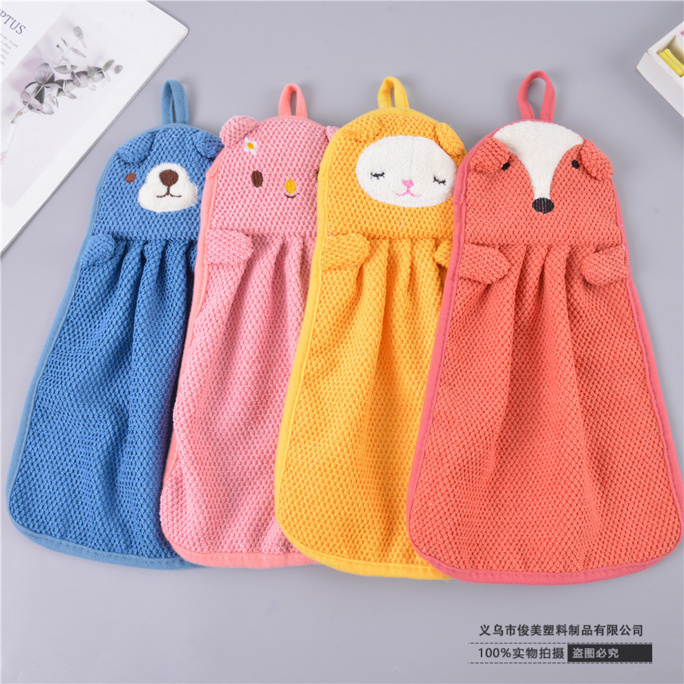 Cute Cartoon Wipe Towel Hanging Absorbent Small Towel Soft Bathroom Kitchen Hand Towel Animal Children Towel Cute Cartoon Wipe Towel Hanging Absorbent Small Towel Soft Bathroom Kitchen Hand Towel Animal Children Towel