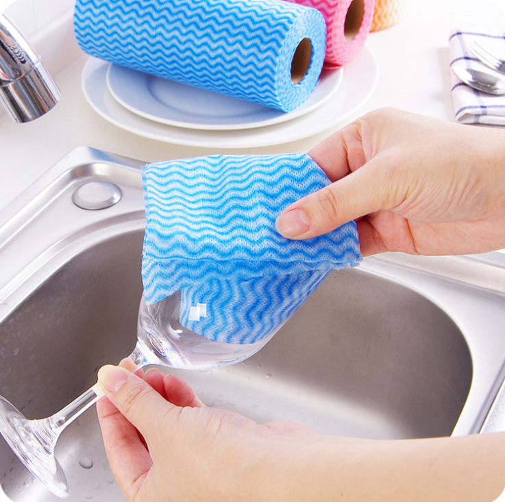 Kitchen Cleaning Bowl Brush Towel Scouring Pad