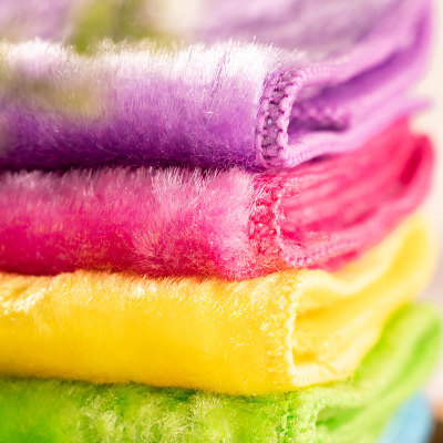 Double thickened water absorbent duster wood fiber shine silk kitchen duster dish towel