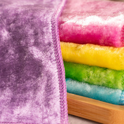 Double thickened water absorbent duster wood fiber shine silk kitchen duster dish towel