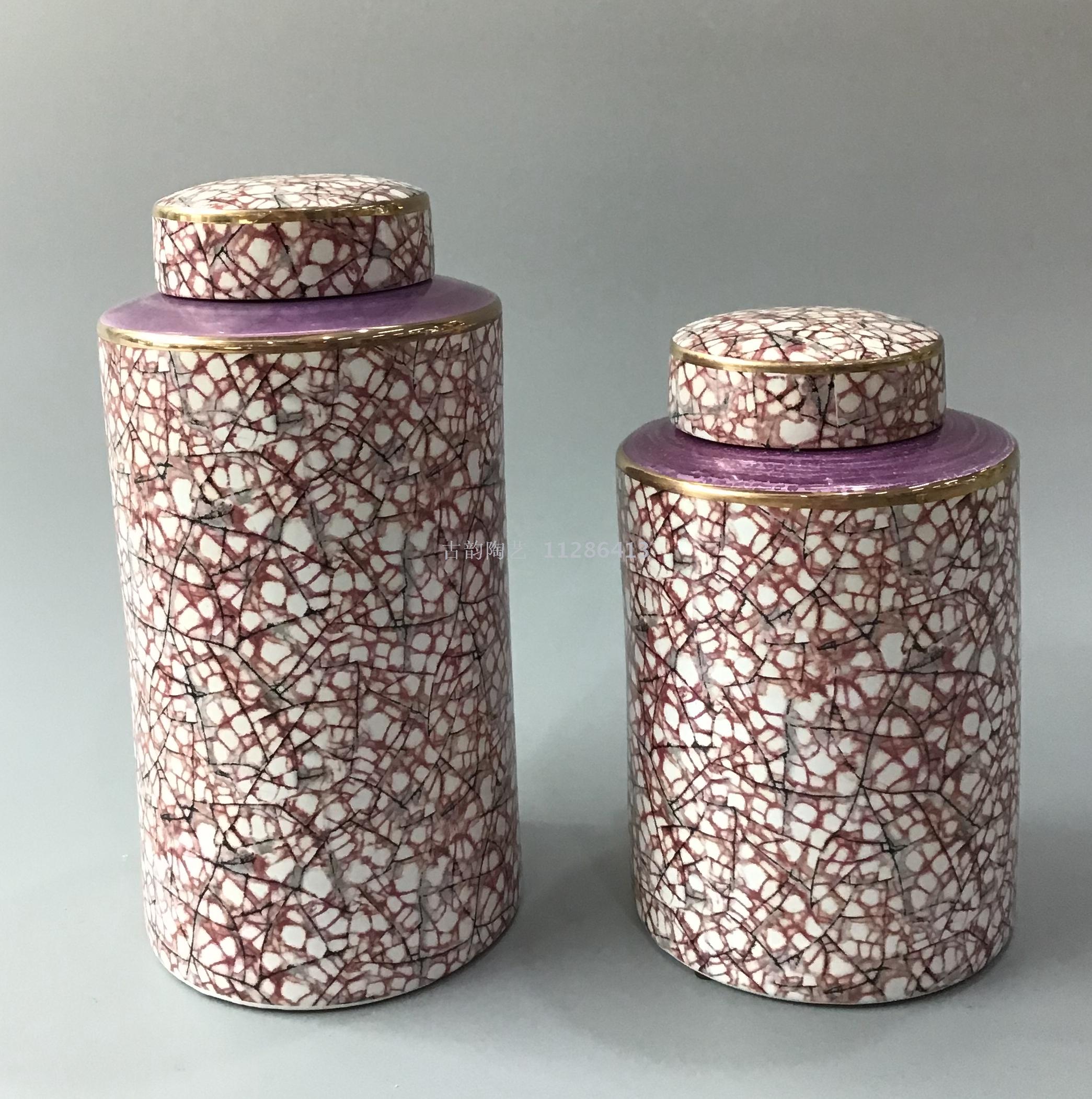 Manufacturer direct selling ceramic vases furnishing pieces home decor copper candy cans storage cans chocolate cans