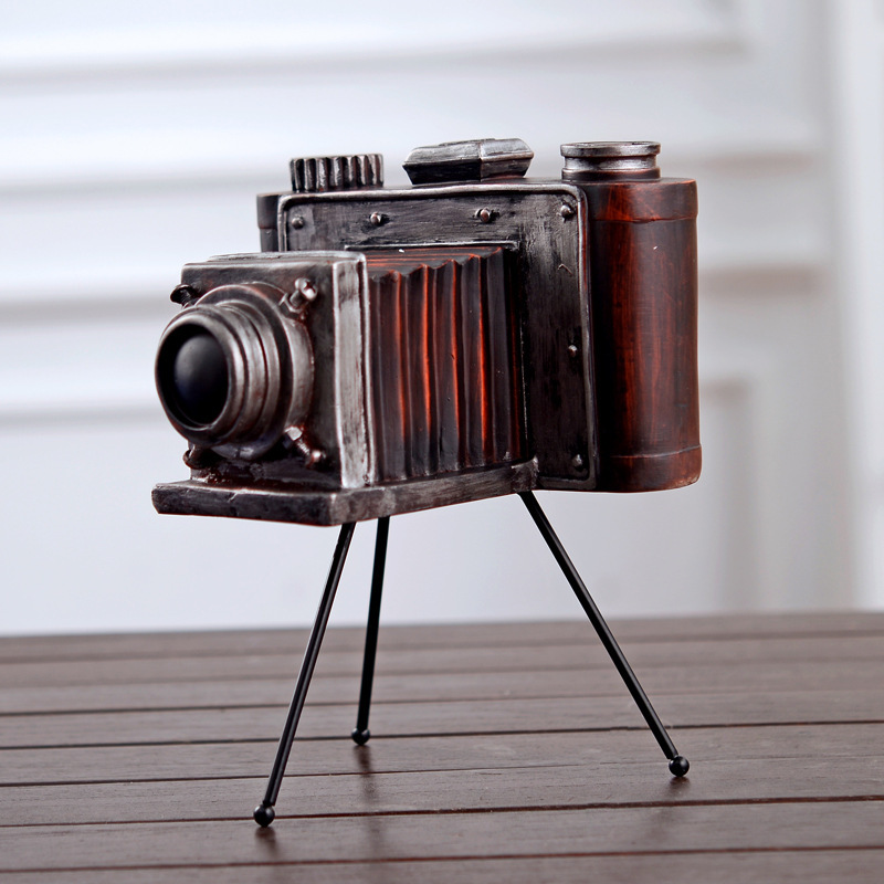 Retro American industrial wind creative gifts home decor to do old resin crafts old-fashioned camera furnishings