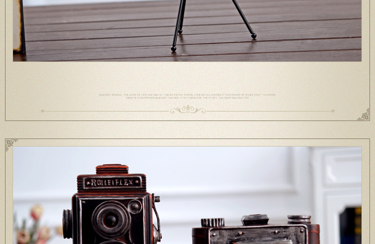 Retro American industrial wind creative gifts home decor to do old resin crafts old-fashioned camera furnishings