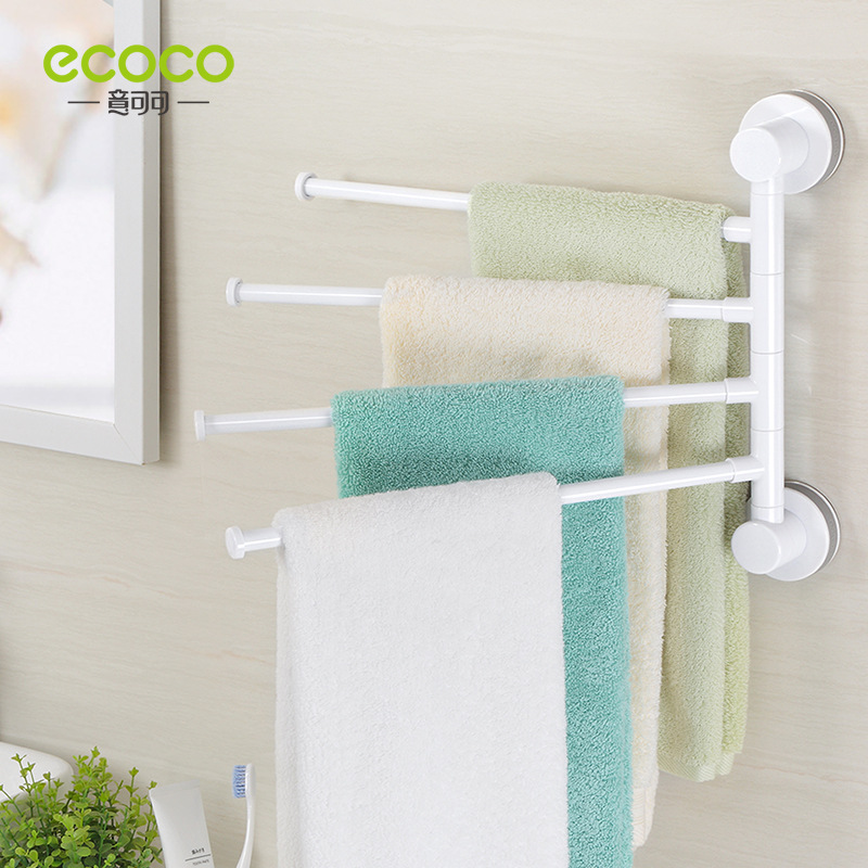 Magic sucker four-bar towel rack perforated bath towel rack bathroom bathroom hanging towel rack kitchen towel bar