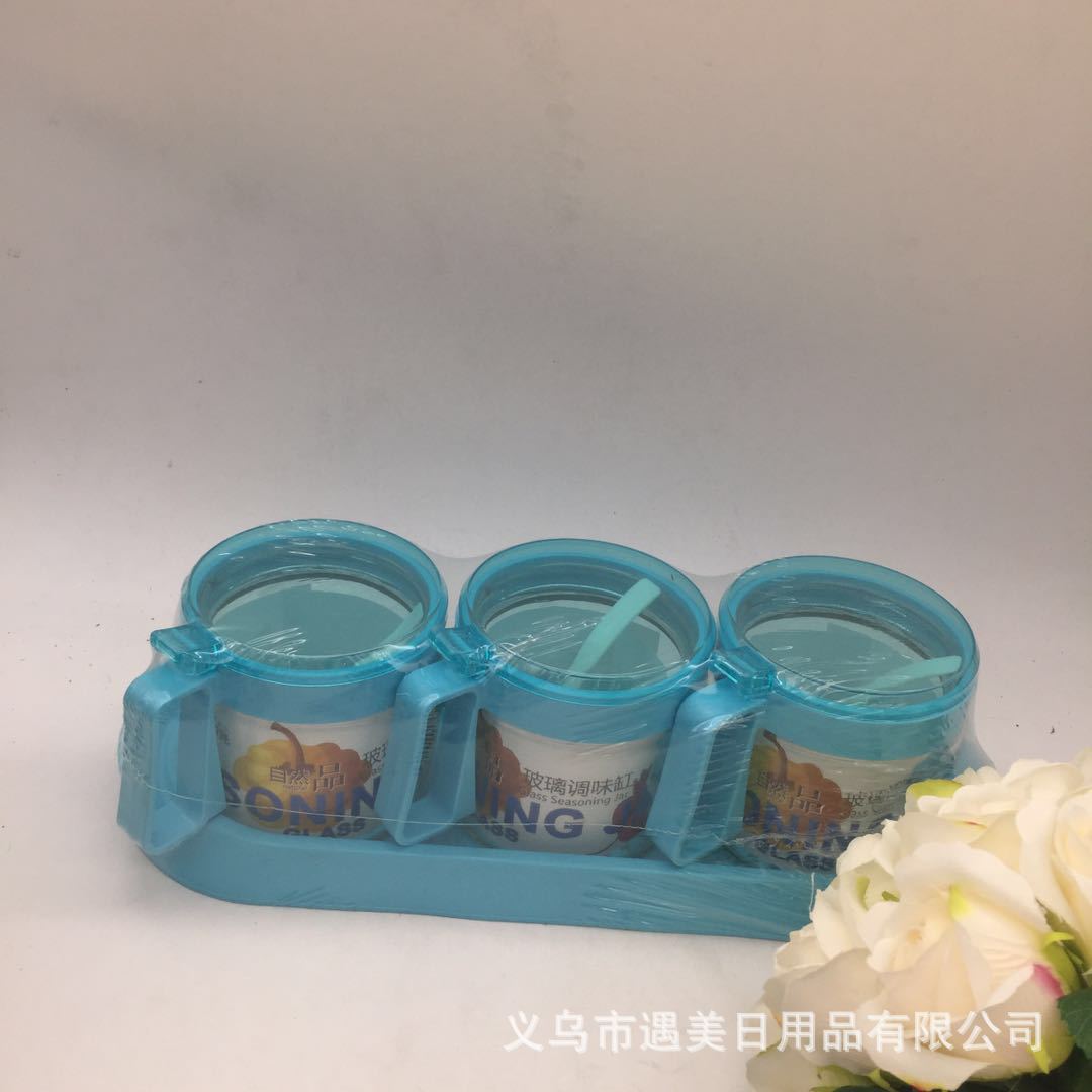 Creative Acrylic Multi-Grid Seasoning Jar Kitchen Supplies Flip Seasoning Box Household Detachable Seasoning Bottle Set