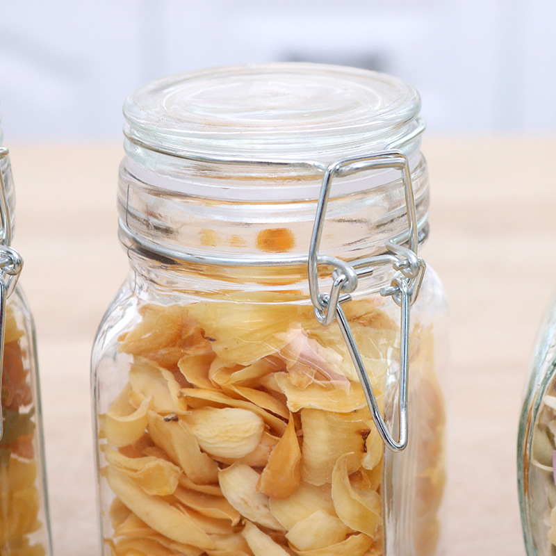 Glass Irregular Food Sealing Buckle Seasoning Bottle Seasoning Storage Storage Tank Storage Bottle