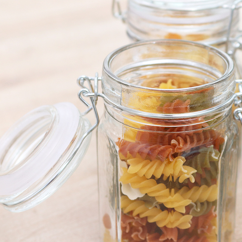 Glass Irregular Food Sealing Buckle Seasoning Bottle Seasoning Storage Storage Tank Storage Bottle