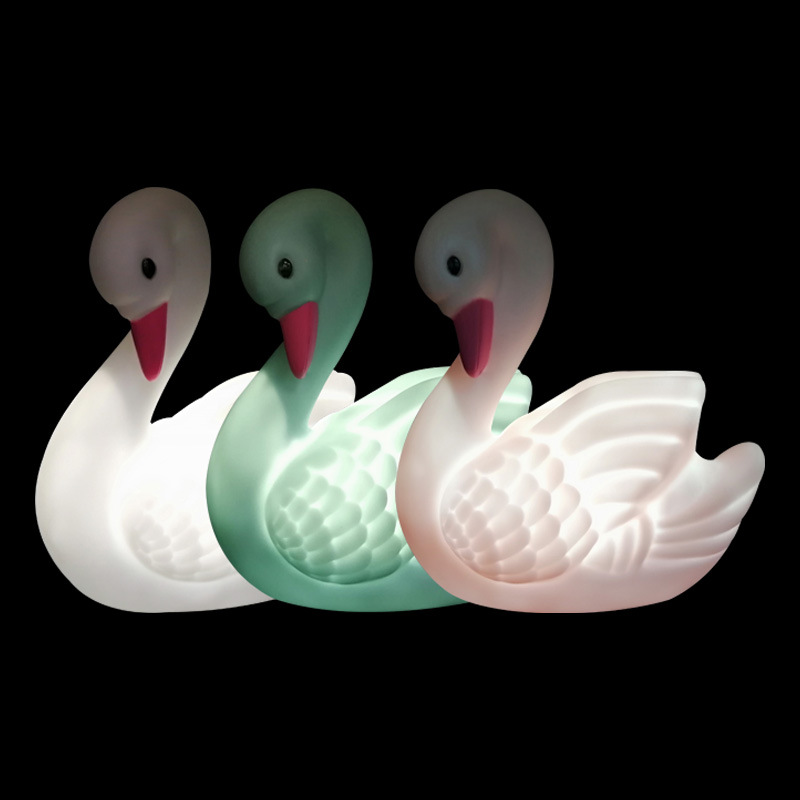 Ins Swan little night light creative home decor LED children&#039;s birthday luminescent gift bedside lamp