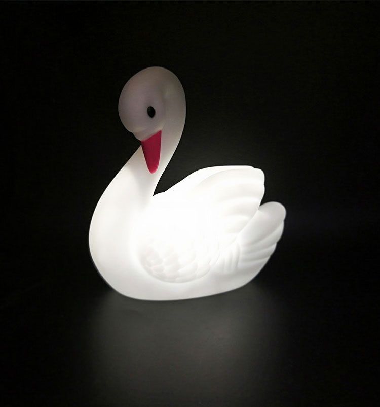 Ins Swan little night light creative home decor LED children&#039;s birthday luminescent gift bedside lamp