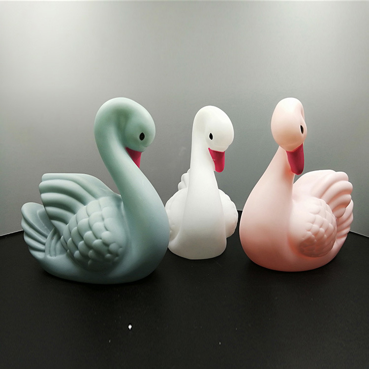 Ins Swan little night light creative home decor LED children's birthday luminescent gift bedside lamp