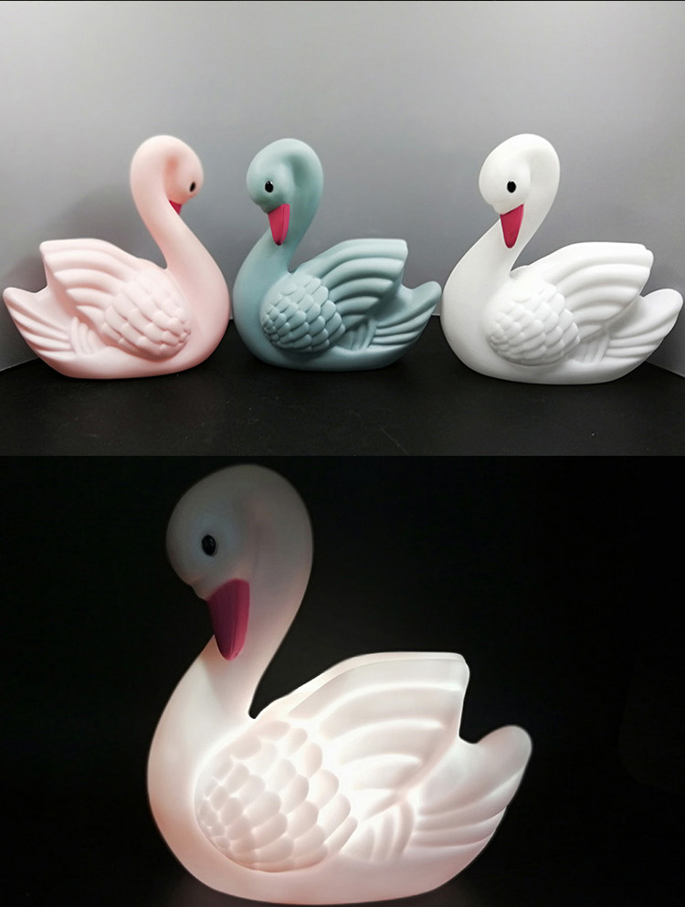 Ins Swan little night light creative home decor LED children's birthday luminescent gift bedside lamp