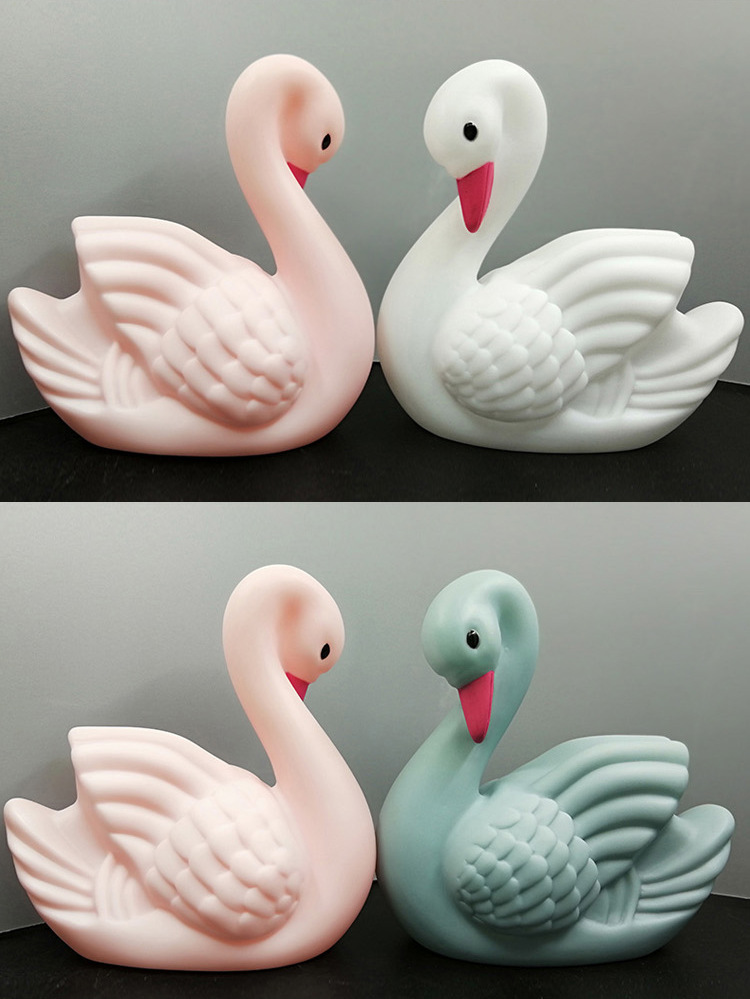 Ins Swan little night light creative home decor LED children's birthday luminescent gift bedside lamp