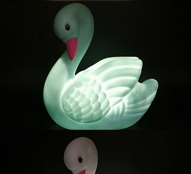 Ins Swan little night light creative home decor LED children's birthday luminescent gift bedside lamp