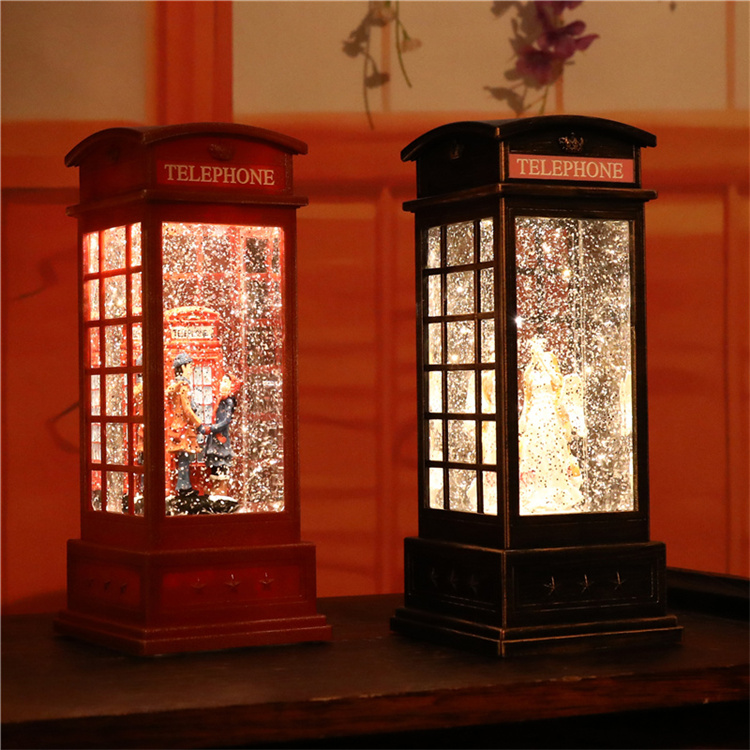 Wholesale Home Decor Glass Decor Snowball Led Lights Telepho