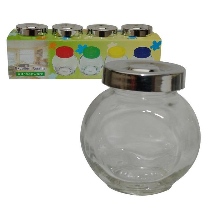 T1 glass storage tank happy sugar seasoning tank color cover silver lid seasoning bottle T1 glass storage tank happy sugar seasoning tank color cover silver lid seasoning bottle