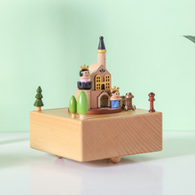Music Box Wooden Music Box Home Creative Solid Wood Carousel Crafts Valentine's Day Gift Wholesale Ornaments Music Box Wooden Music Box Home Creative Solid Wood Carousel Crafts Valentine's Day Gift Wholesale Ornaments