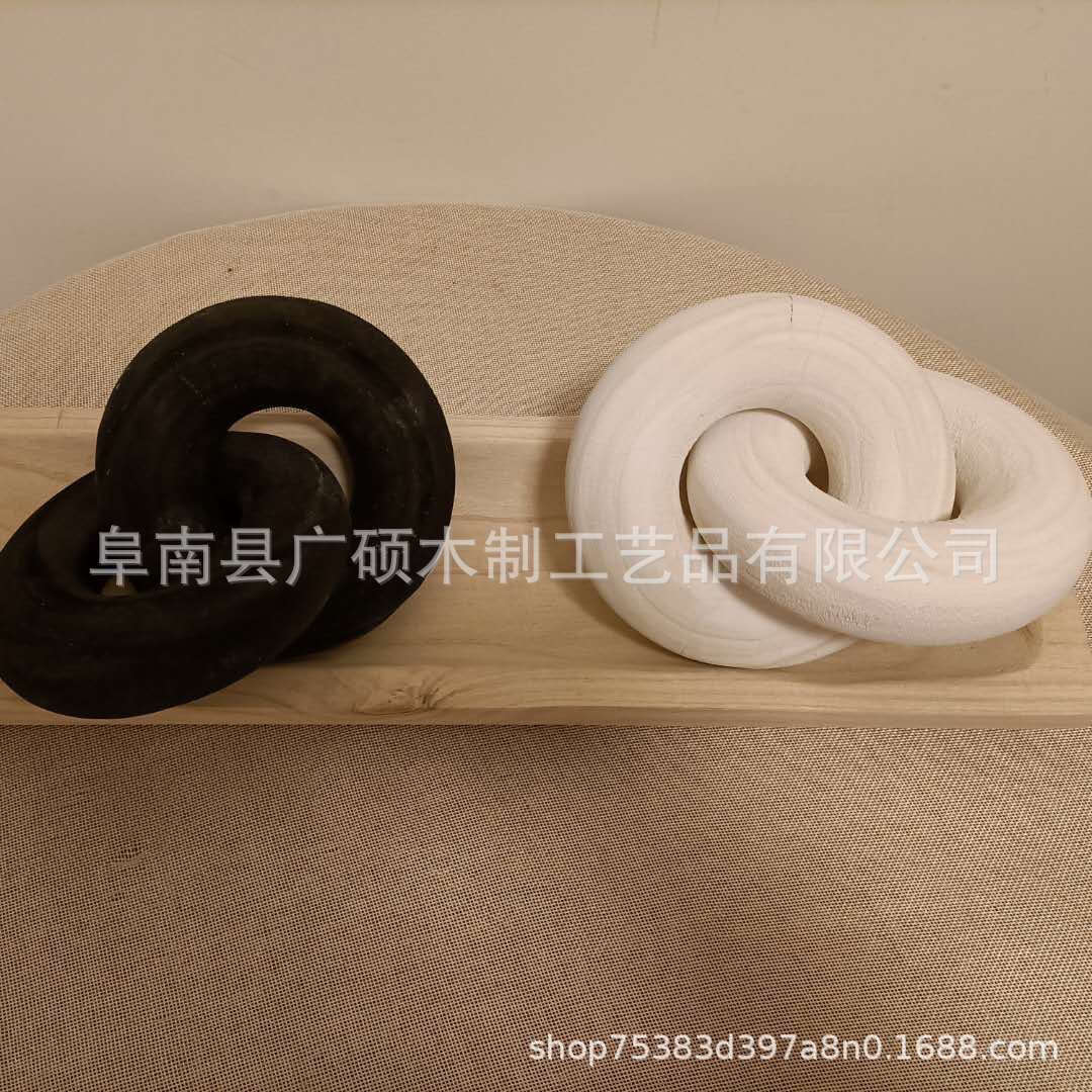 Paulownia Wood Wooden 2-Nodule Decorative Home Wooden Crafts Ornaments/Decorative Wood Chain Knot
