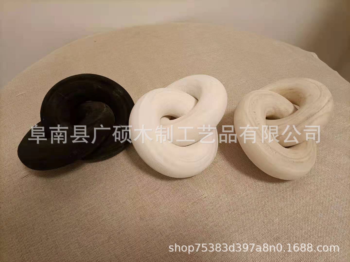 Paulownia Wood Wooden 2-Nodule Decorative Home Wooden Crafts Ornaments/Decorative Wood Chain Knot