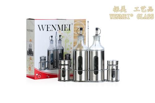 Seasoning cans lead-free glass sheath Wenmei and seasoning seasoning bottle kitchen