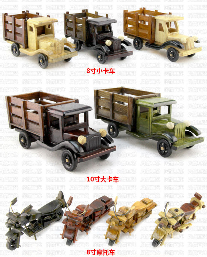 Factory direct supply of wooden 12 - inch motorcycle model toys manual simulation wood crafts Decoration wholesale