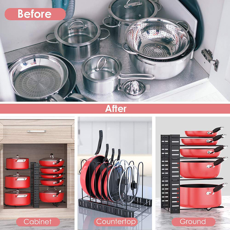 Amazon&#039;s Same 5-Layer 8-Layer Pot Rack Kitchen Chopping Board Cutting Board Stand Pot Cover Rack Multi-Layer Pot Rack 
