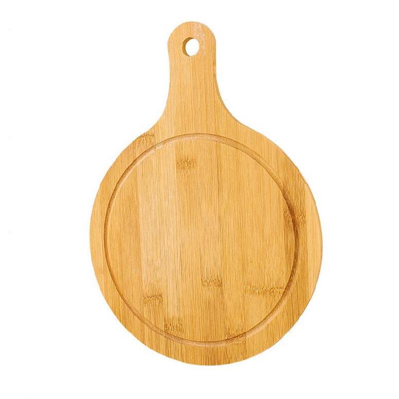 Wooden Chopping Board Simple Bamboo Cutting Board Bread Fruit Tray Restaurant Home Wooden Chopping Board Dessert Pizza Plate