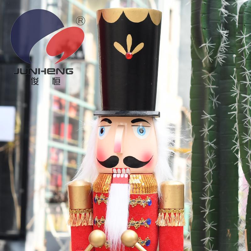 Junheng 90CM European -style painted puppetry shopping mall exhibition hall opening decoration of a nutcracker wood crafts