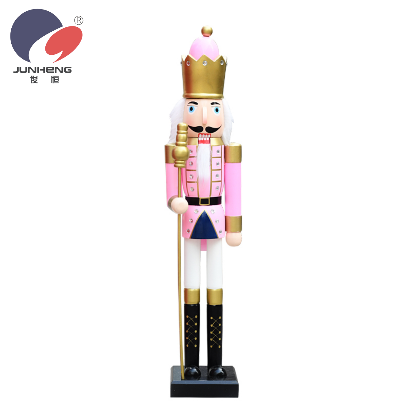 Junheng 90CM European -style painted puppetry shopping mall exhibition hall opening decoration of a nutcracker wood crafts