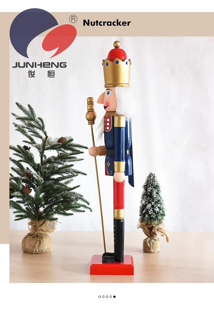 Junheng 90CM European -style painted puppetry shopping mall exhibition hall opening decoration of a nutcracker wood crafts Junheng 90CM European -style painted puppetry shopping mall exhibition hall opening decoration of a nutcracker wood crafts