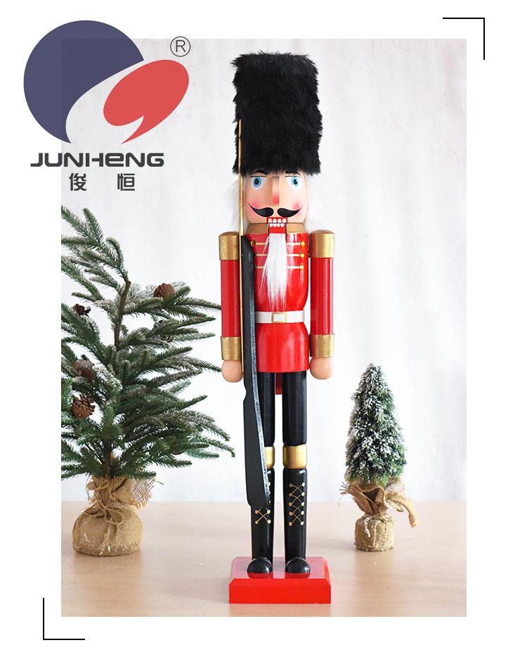 Junheng 90CM European -style painted puppetry shopping mall exhibition hall opening decoration of a nutcracker wood crafts Junheng 90CM European -style painted puppetry shopping mall exhibition hall opening decoration of a nutcracker wood crafts