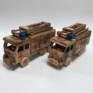 Travel Crafts Wooden Hand Lift Car Wooden Flower Car Antique Flower Car Vintage Wood Products Temple Fair Supply