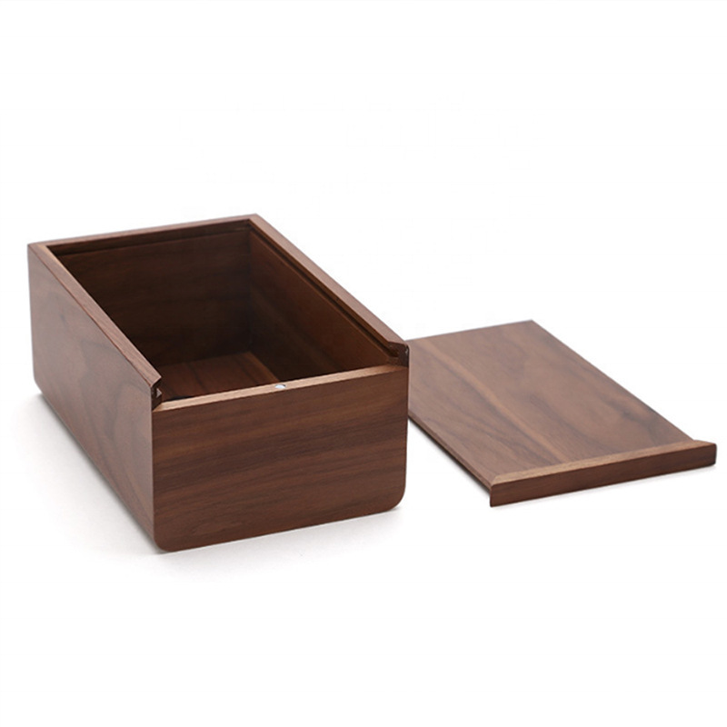 Nordic Wooden Crafts Creative Tissue Box Living Room Coffee Table Household Walnut Paper Extraction Box Wooden Wood