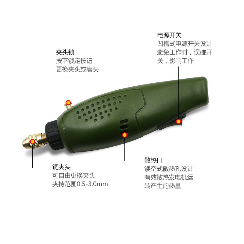 Miniature Jade Carving Engraving Pen Drilling Polishing Polishing Machine Root Wood Carving Crafts Electric Tool