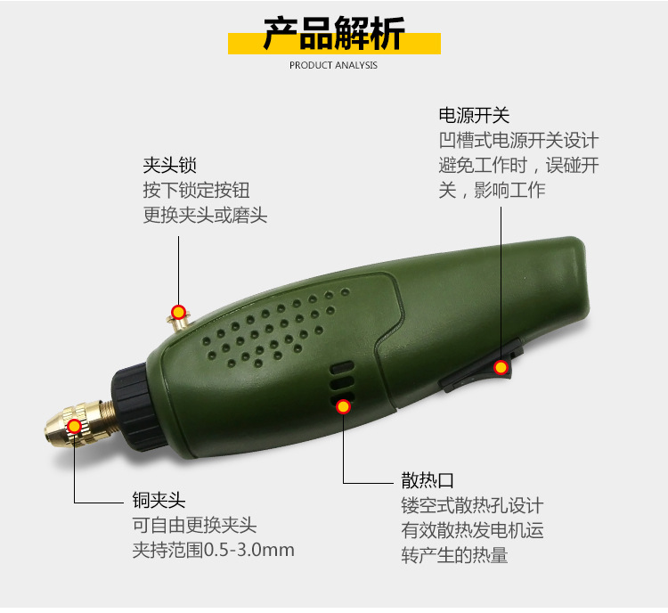 Miniature Jade Carving Engraving Pen Drilling Polishing Polishing Machine Root Wood Carving Crafts Electric Tool