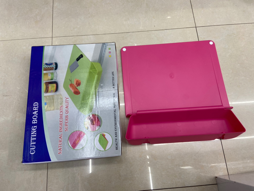 Candy Color Chopping Board Kitchen Practical Two-in-One Storage with Vegetable Trough Cutting Board Cutting Board Thickened Fruit Cutting Board