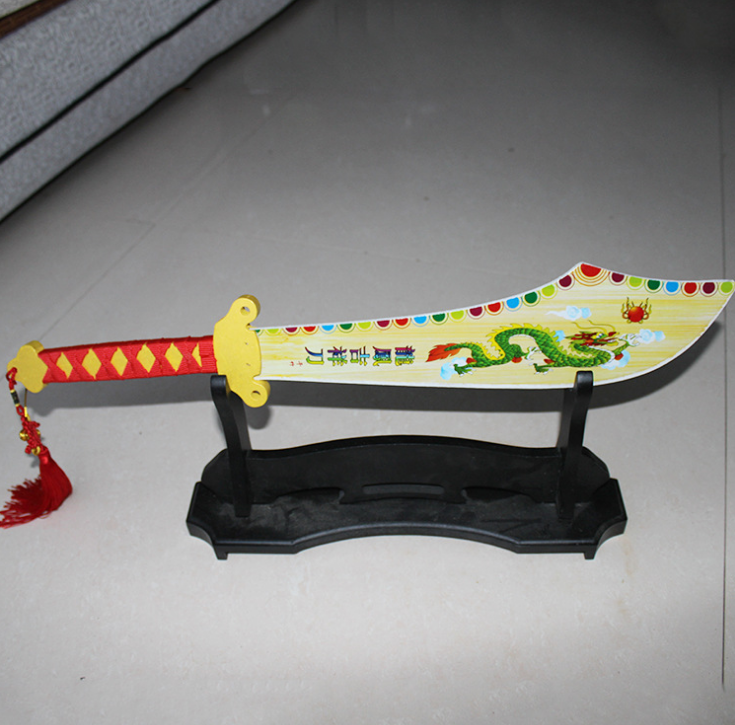 Manufacturers direct sales of new wood crafts dragon and phoenix lucky knife children exquisite toy wood knives.
