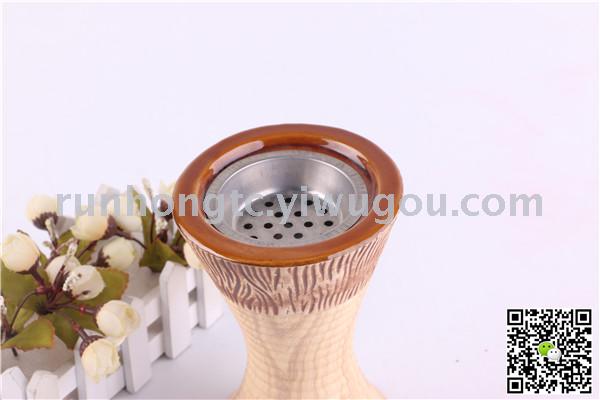 Web celebrity hot style wood grain marble grain Arab ceramic incense burner carbon stove home crafts