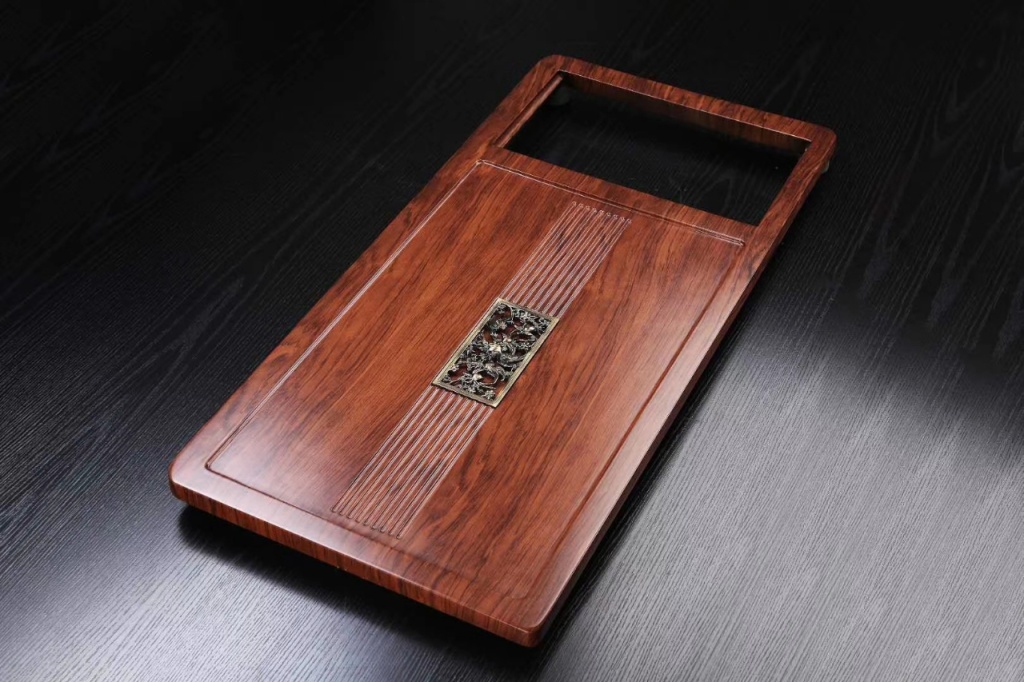 Wood Tea Tray Arts and Crafts Tea Table Real Wood Tea Tray Electric Kettle with Automatic Tea Making Device Induction Cooker