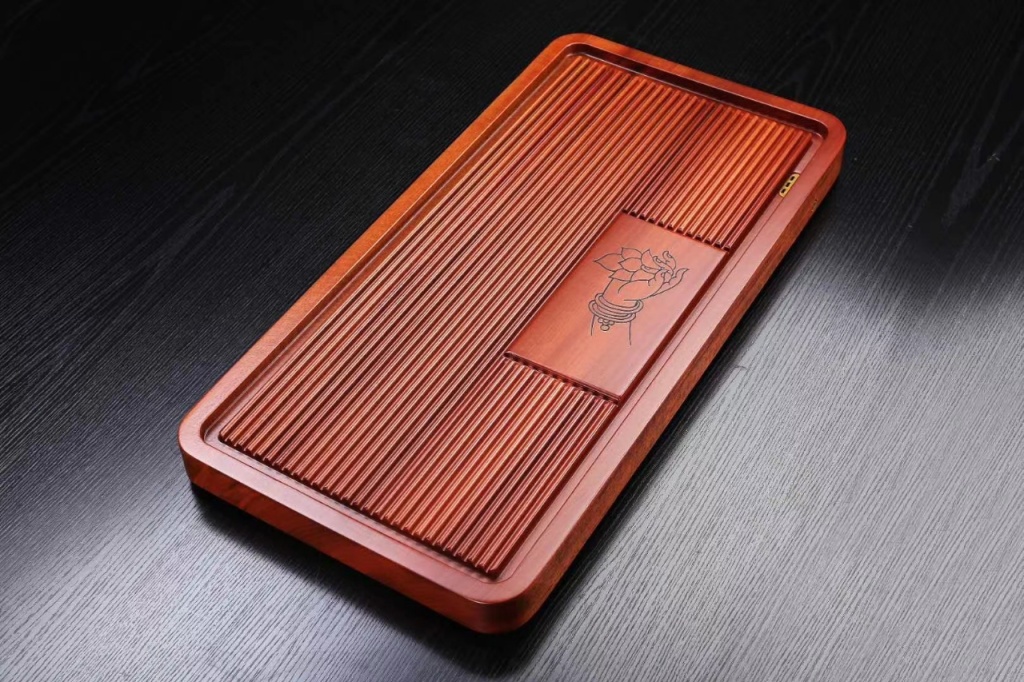 Wood Tea Tray Arts and Crafts Tea Table Real Wood Tea Tray Electric Kettle with Automatic Tea Making Device Induction Cooker
