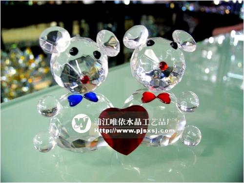 Crystal Christmas presents crystal ornaments Crystal double bear Crystal crafts
