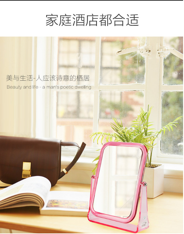 Desktop double-sided mirror student portable desk clear makeup mirror wholesale dressing mirror color customization Desktop double-sided mirror student portable desk clear makeup mirror wholesale dressing mirror color customization