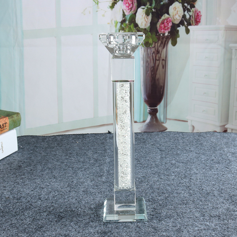Creative Artificial Crystal Candlestick Restaurant Candlestick Decoration Crystal Crafts Customization Can Carve Writing Taobao One Piece Dropshipping