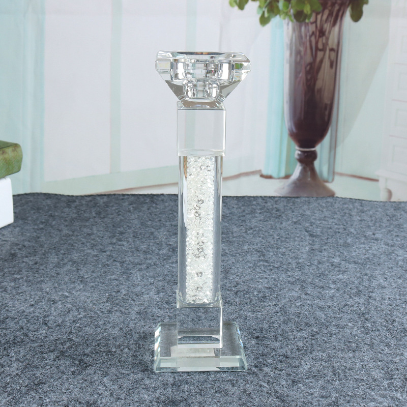 Creative Artificial Crystal Candlestick Restaurant Candlestick Decoration Crystal Crafts Customization Can Carve Writing Taobao One Piece Dropshipping