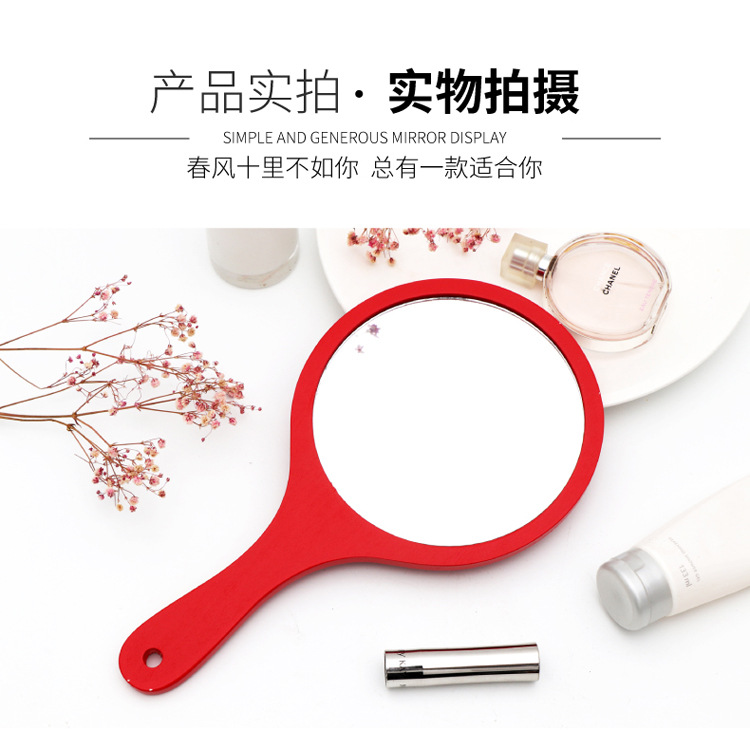 Tattoo Beauty Salon Special Makeup Handle Mirror Handmade Large Retro Wood Convenient Handheld Dressing Mirror Tattoo Beauty Salon Special Makeup Handle Mirror Handmade Large Retro Wood Convenient Handheld Dressing Mirror