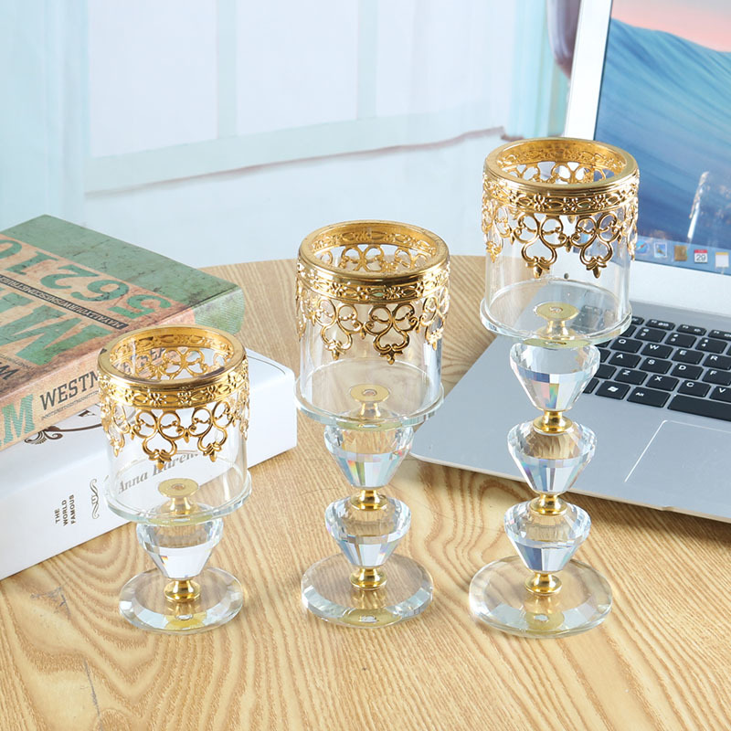 High-End Crystal Crafts Custom Candlestick Decoration Buddhist Hall Windproof Candle Holder Foreign Trade Taobao One Piece Dropshipping High-End Crystal Crafts Custom Candlestick Decoration Buddhist Hall Windproof Candle Holder Foreign Trade Taobao One Piece Dropshipping