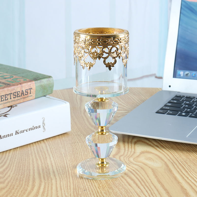 High-End Crystal Crafts Custom Candlestick Decoration Buddhist Hall Windproof Candle Holder Foreign Trade Taobao One Piece Dropshipping High-End Crystal Crafts Custom Candlestick Decoration Buddhist Hall Windproof Candle Holder Foreign Trade Taobao One Piece Dropshipping