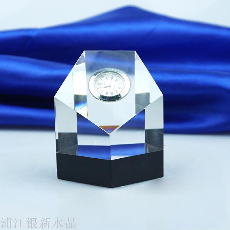 Manufacturers direct crystal crafts diamond carvings clock decoration customized enterprise office home decoration